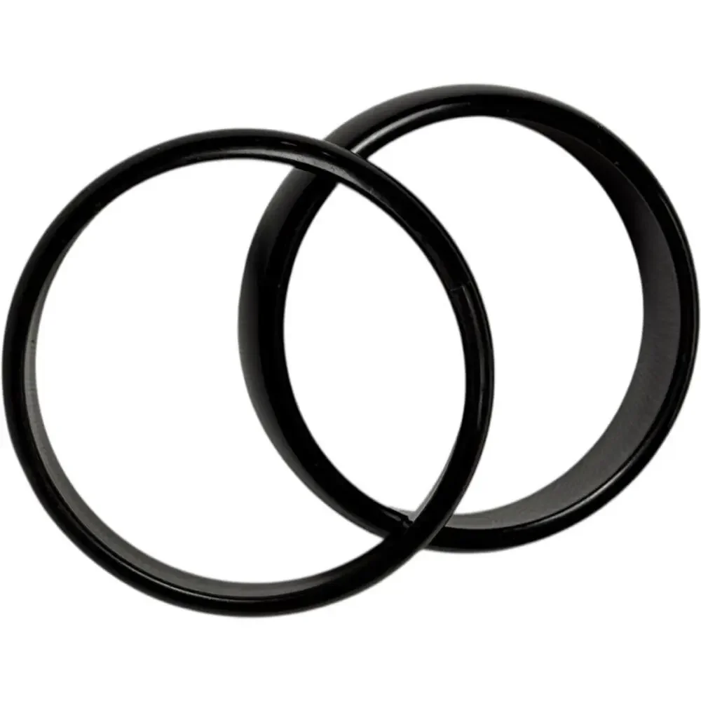 Black Circular Fashion Statement Bangle Bracelets